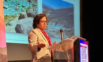 Chile's mining minister Aurora Williams announced public consultation for the tailings reform. Credit: MinMineria