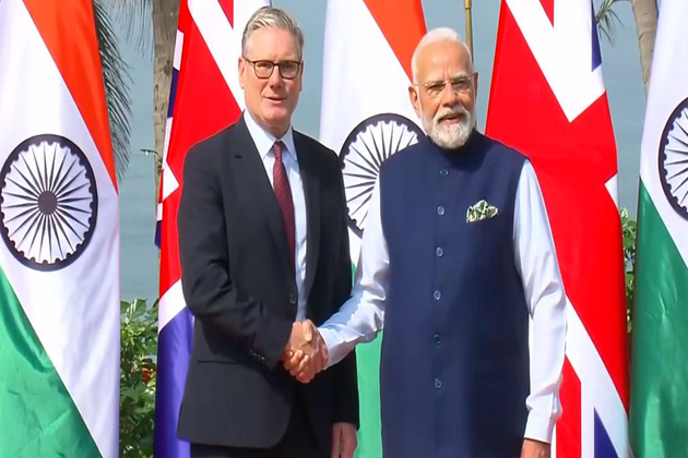 PM Narendra Modi meets UK PM Keir Starmer in Mumbai