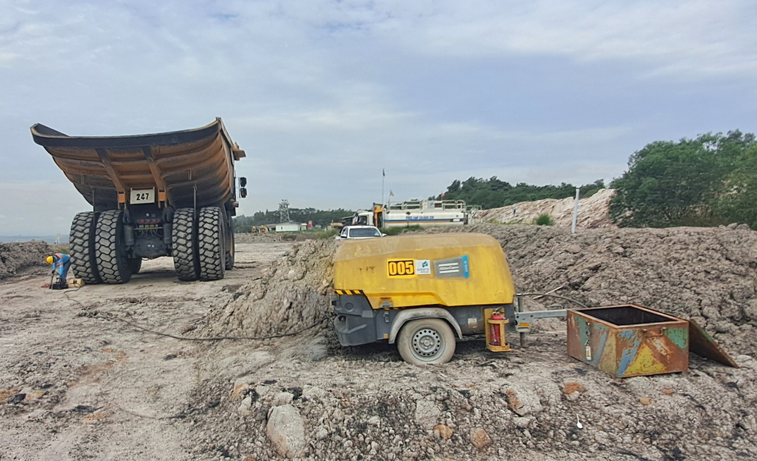 Atlas Copco’s light yet robust portable XAHS 38 compressors are engineered to perform reliably in demanding conditions. Credit: Atlas Copco