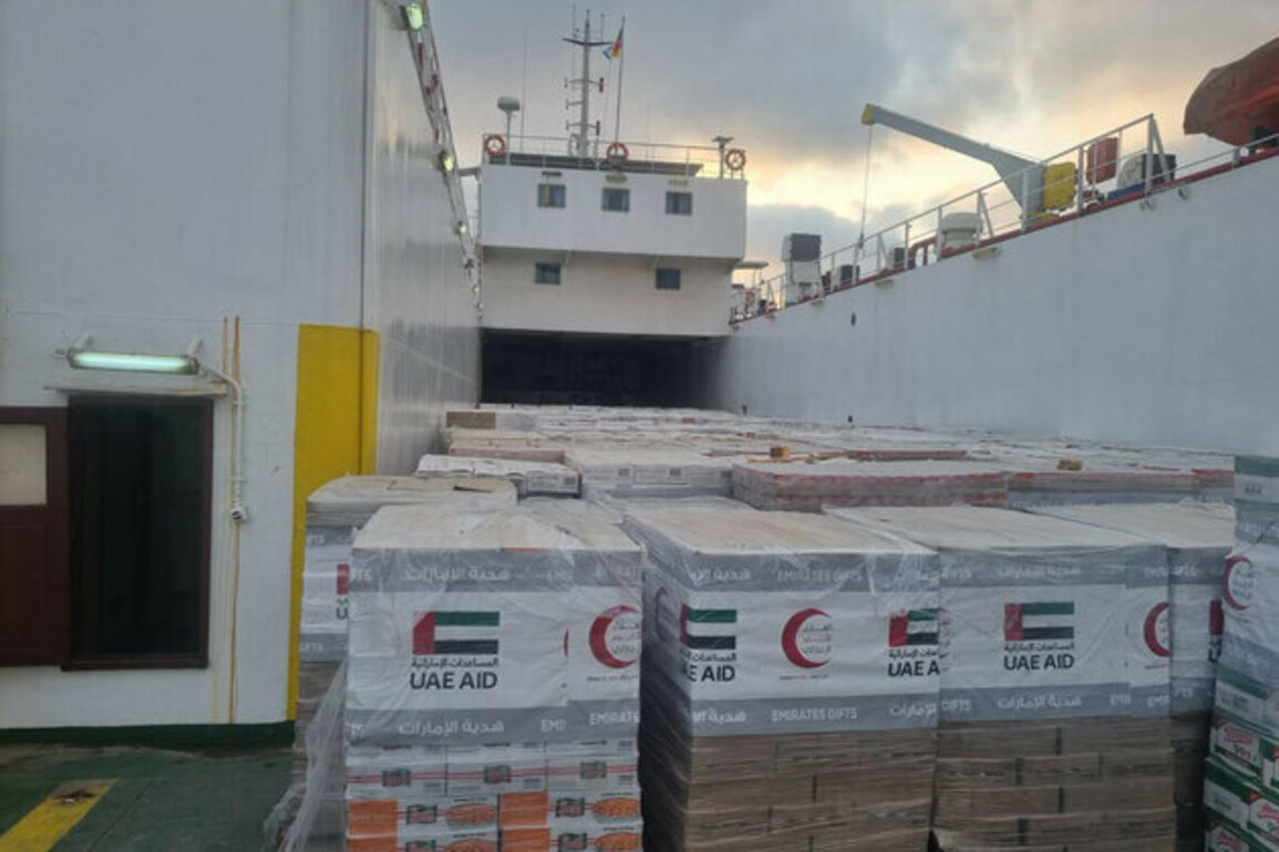 New UAE relief ship arrives with 2,100 tonnes of aid for Gaza