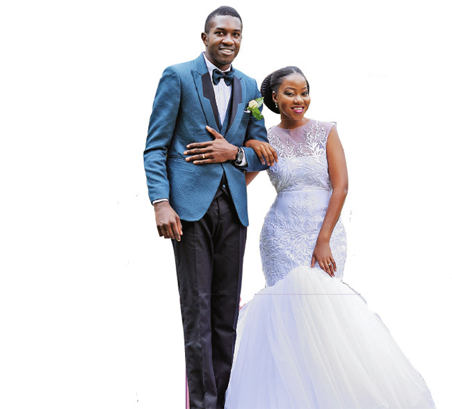 usasizi and abirye on their wedding day