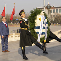 CHINA-BEIJING-URUGUAYAN PRESIDENT-MONUMENT-TRIBUTE (CN)