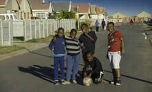 Kids playing in the Platinum Village near Rustenburg, South Africa