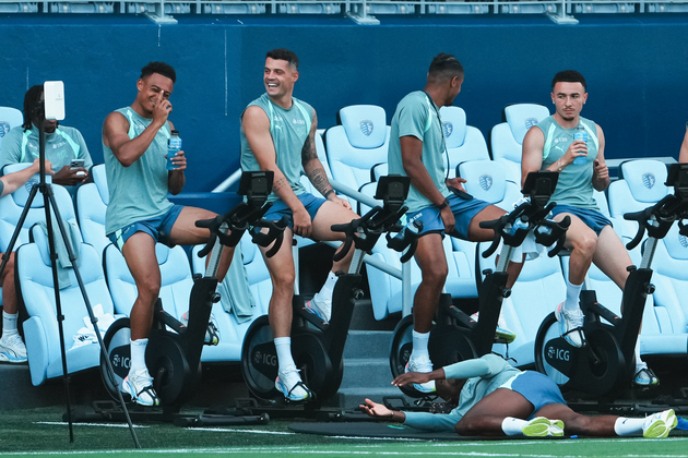 (SP)U.S.-KANSAS CITY-FOOTBALL-FIFA WORLD CUP-TEAM SWITZERLAND-TRAINING