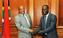 Mosebenzi Zwane with president Jacob Zuma 