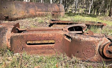  Historical mine equipment at Okapi's new Enmore project