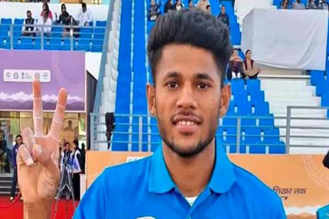 Dev Kumar Meena registers new pole vault national record during National Federation Senior Athletics Competition