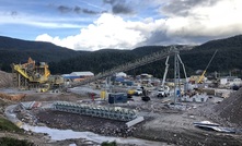  The primary crusher and ore conveyor under construction in June at Lundin Gold’s Fruta del Norte development in Ecuador