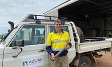  Azure Minerals managing director Tony Rovira holding Andover core