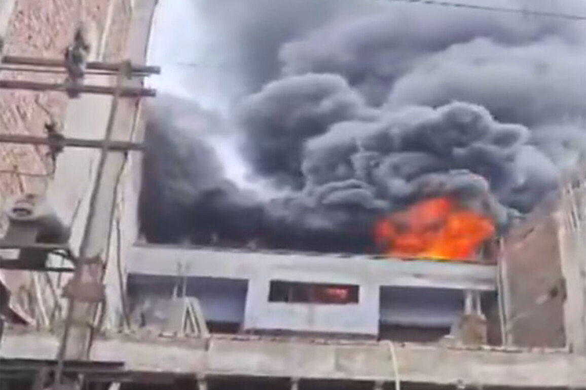 Massive fire breaks out in plastic factory in Narela Industrial Area in Delhi