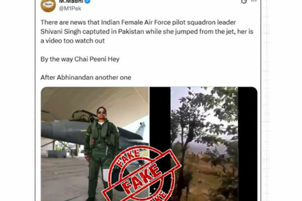 PIB Fact Check debunks claim that Indian Female Air Force pilot has been captured