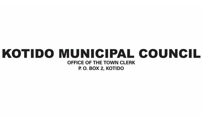 Notice from Kotido Municipal council Notice from Kotido Municipal council