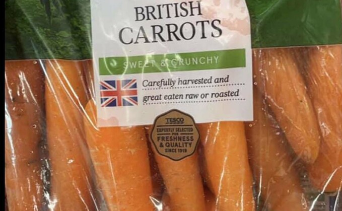 Mislabelled Tesco carrots cause social media storm
