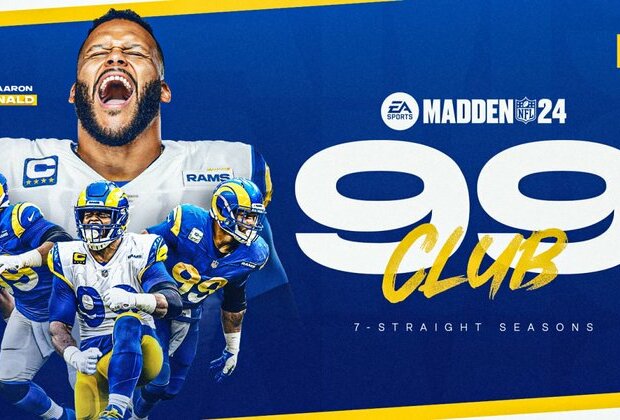 Aaron Donald in 99 club for Madden 24