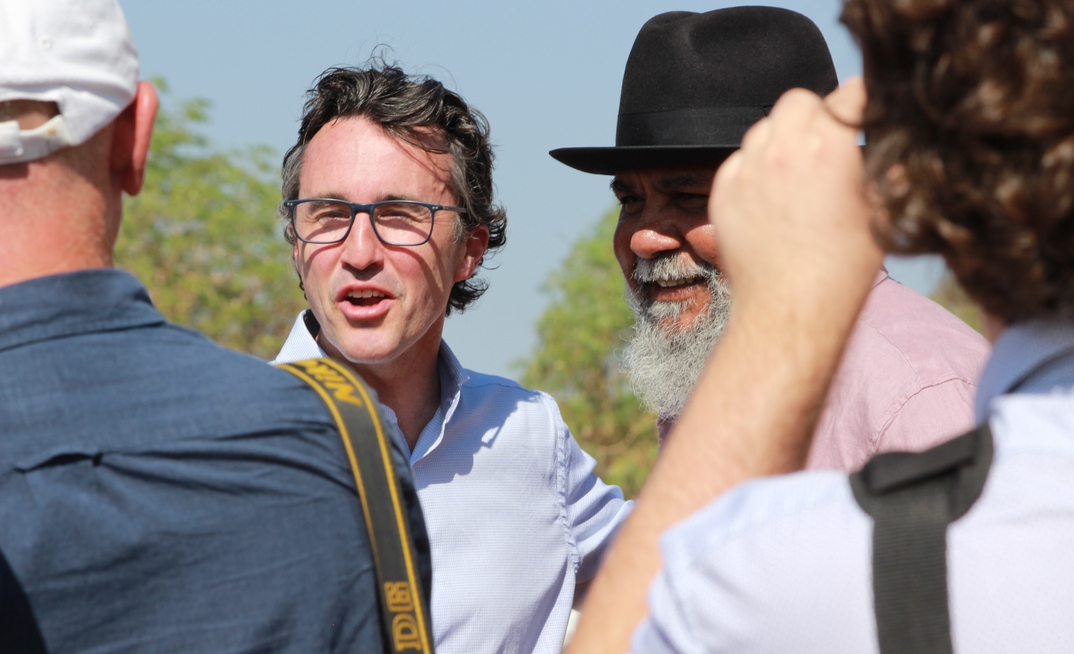 Rio Tinto boss Simon Trott in Roebourne in 2023.