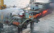 Alaskan platform fire: Video