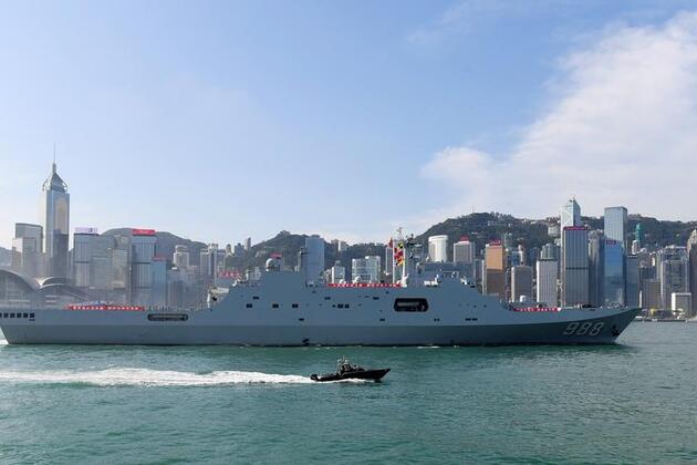 PLA Navy ships Qi Jiguang, Yimengshan enter Hong Kong waters