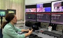 A Vale operator monitoring autonomous equipment from a control room