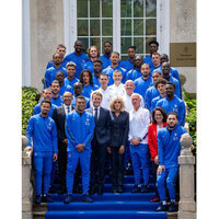 French President Macron meets national team ahead of departure for FIFA WC