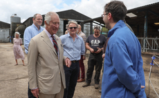 King Charles visits dairy farm in Lincolnshire to learn about cheese making process