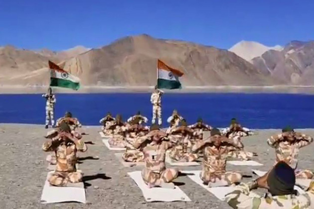 International Yoga Day: Indo-Tibetan Border Police perform yoga at altitude of over 14000 ft