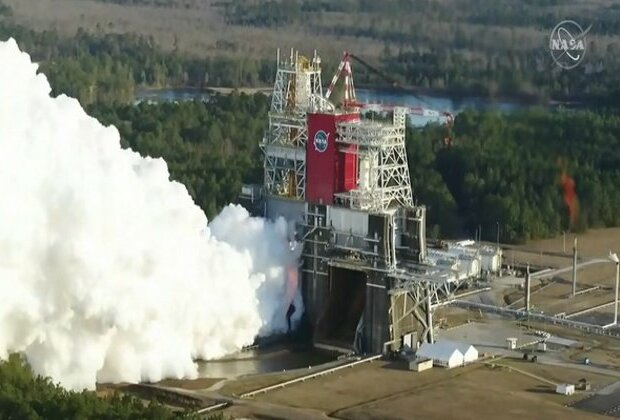 NASA conducts test of SLS rocket core stage for Artemis