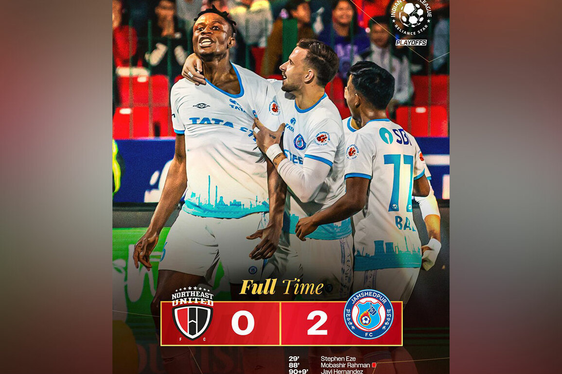 Jamshedpur FC upset NorthEast United FC 2-0 in Shillong; set to face Mohun Bagan Super Giant in semi-finals