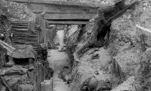 A German trench occupied by British Soldiers near the Albert-Bapaume road at Ovillers-la-Boisselle, July 1916