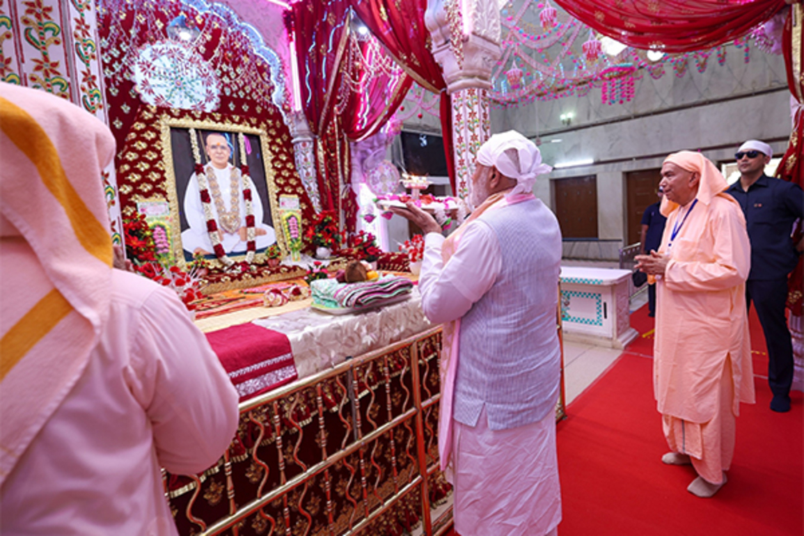"Truly blessed": PM Modi after visiting Shri Anandpur Dham in Madhya Pradesh