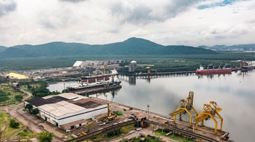 Terminal da Usiminas em Cubatão porto