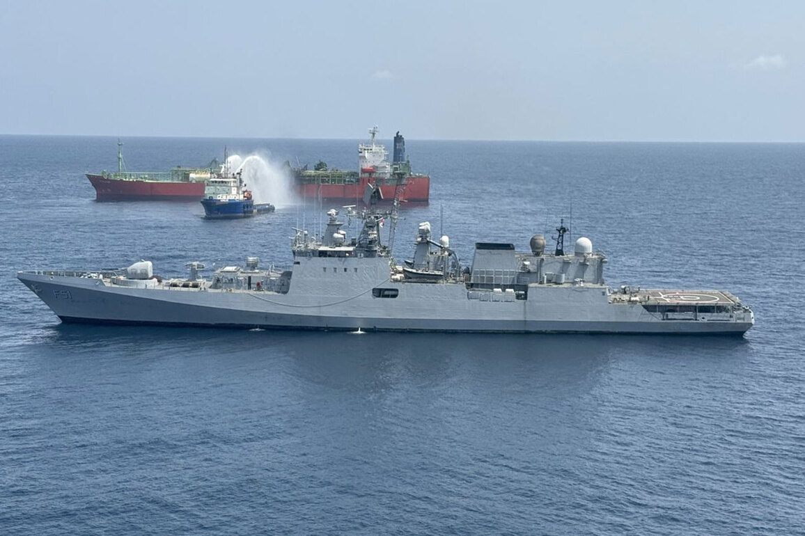 INS Trikand battles blaze, rescues crew after LPG tanker explosion off Yemen coast