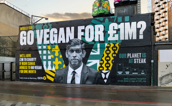 The mural in Shoreditch, London | Credit: Generation Vegan 