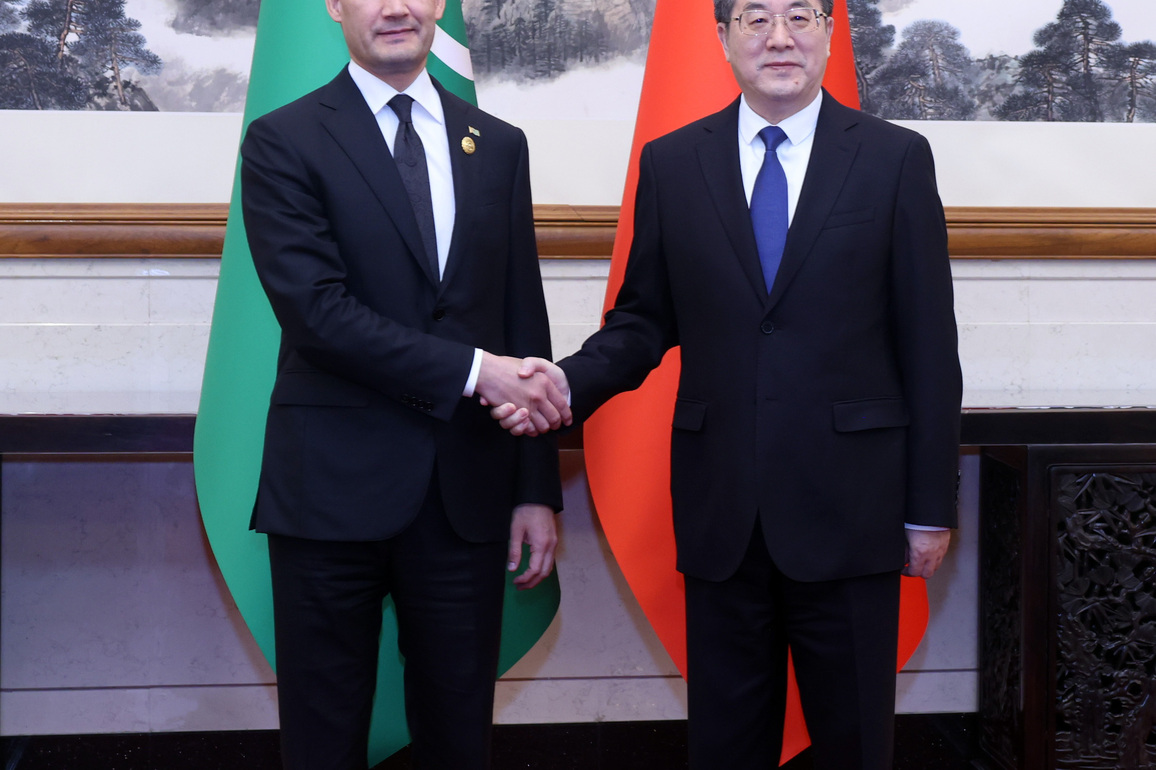 CHINA-BEIJING-DING XUEXIANG-TURKMEN PRESIDENT-MEETING (CN)