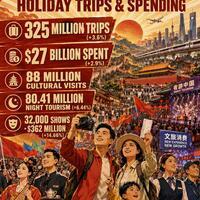 Poster | China's May Day holiday trips, spending both rise year on year