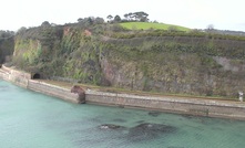  The Parsons Tunnel work site where Network Rail is undertaking piling in order to install a rockfall shelter to protect the railway line