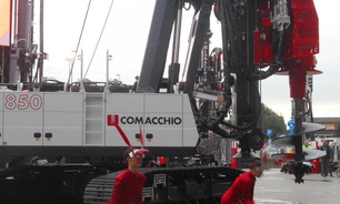 Comacchio used its Open House event to debut its latest large-diameter piling rig – the CH 850