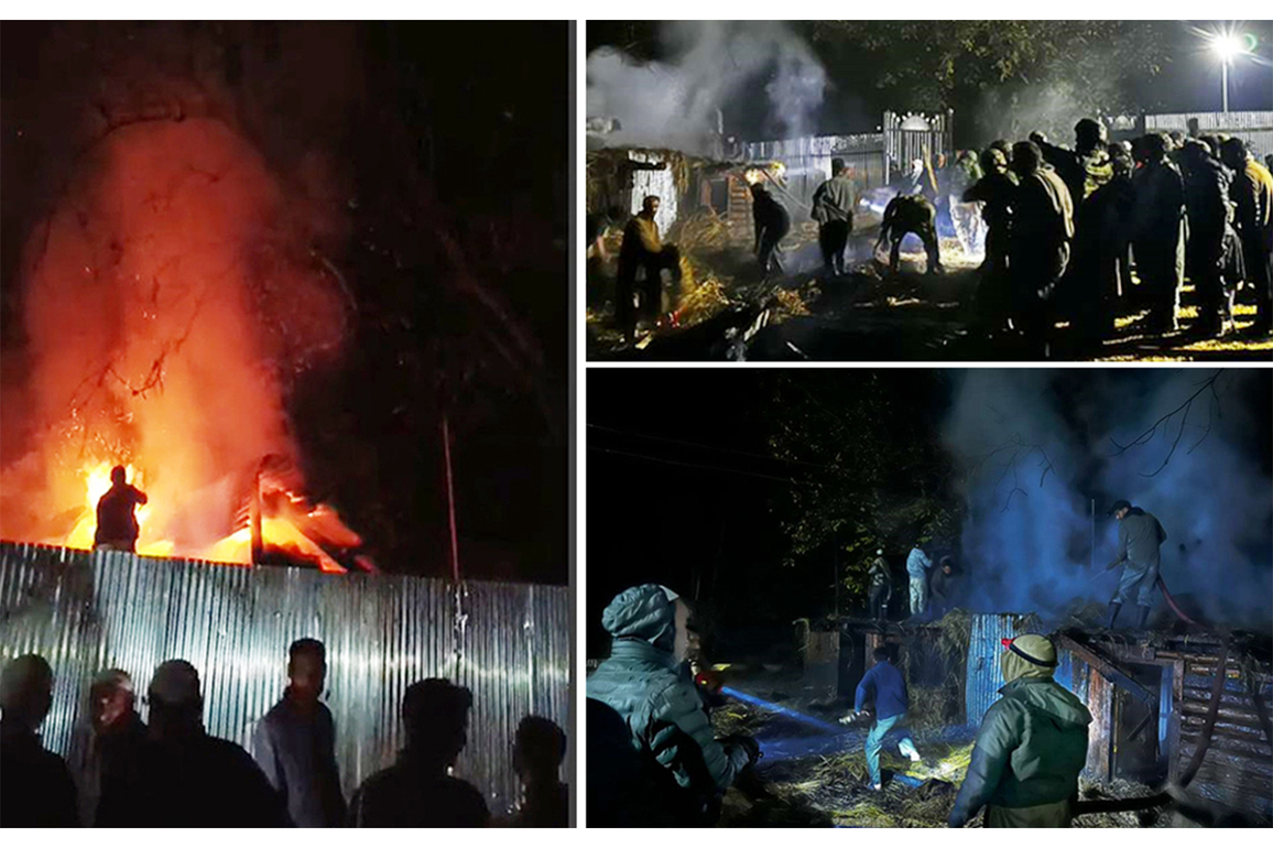 J-K: Army acts quickly to prevent loss of life after massive fire breaks out at Kupwara village
