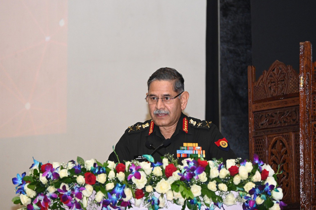 COAS General Upendra Dwivedi attends Tri-Service Academia Tech Symposium at Manekshaw Centre in Delhi