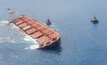 Navio está carregado com quase 295 mil toneladas de minério de ferro