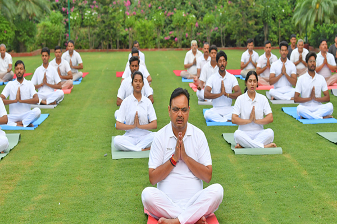 Yoga session held at Rajasthan CM's residence ahead of International Day of Yoga