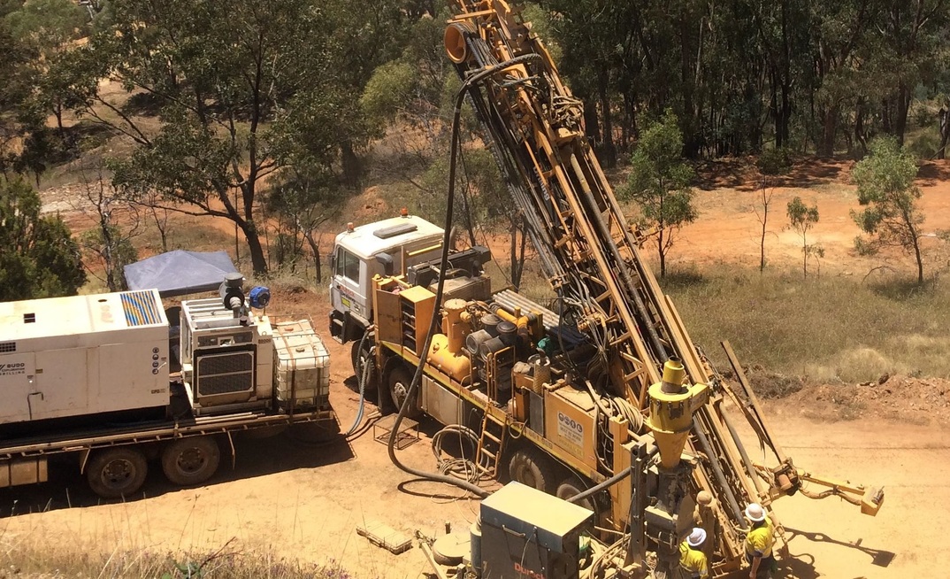 Drilling at Lewis Ponds earlier this year