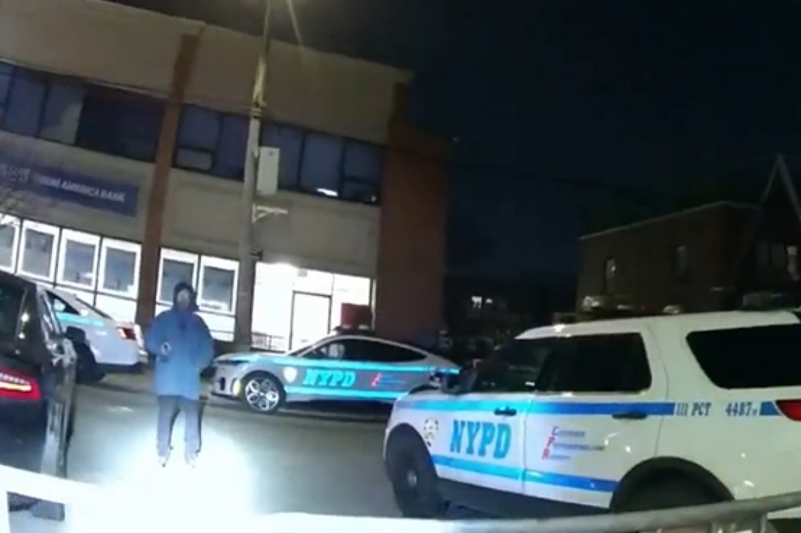 BWC- Man, 79, threatens NYPD cop with gun outside precinct before fatal OIS