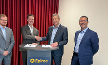 Pictured (left to right): Floris Timmers, Epiroc; Martin Hjerpe, Epiroc; Joe Purcell, Mincon; Tom Purcell, Mincon