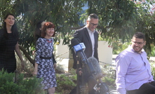 The Greens arriving to the press conference at Parliament in Perth. Photo by Karma Barndon