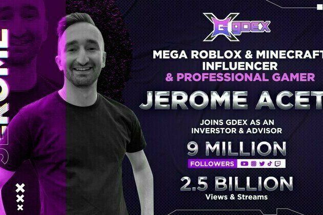 Top American Gamer Celebrity Jerome Backs The gDEX Metaverse With His 9 million Followers