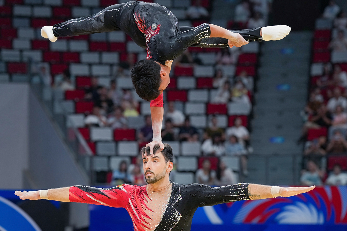 (SP)CHINA-CHENGDU-THE WORLD GAMES 2025-ACROBATIC GYMNASTICS-MEN'S PAIRS-FINALS (CN)