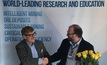 Professor Kip Jeffrey (right) from CSM with Professor Pekka Nurmi
