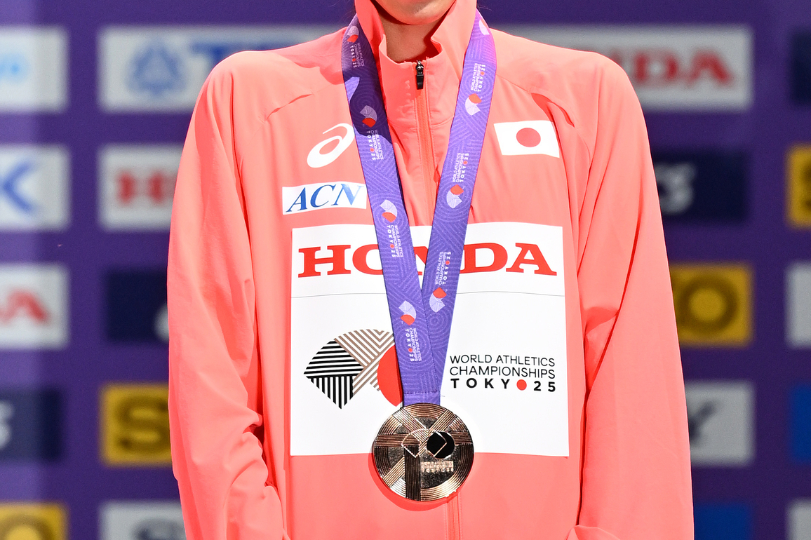 (SP)JAPAN-TOKYO-ATHLETICS-WORLD ATHLETICS CHAMPIONSHIPS-WOMEN'S 20KM RACE WALK-AWARDING CEREMONY