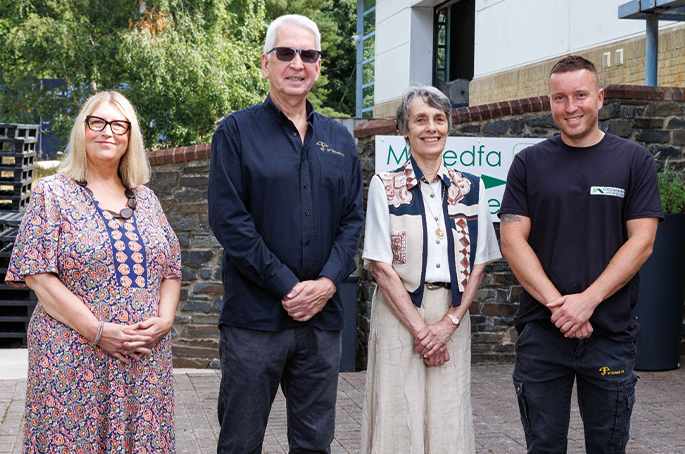Sarah Owens, Glyn Hyett, Jane Heard and Rhys Rideout