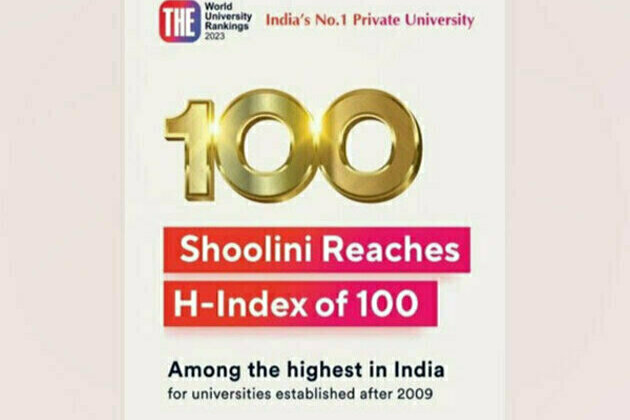 Shoolini touches h-index 100 milestone